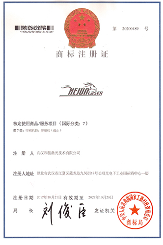 隨州公司LOGO注冊證書